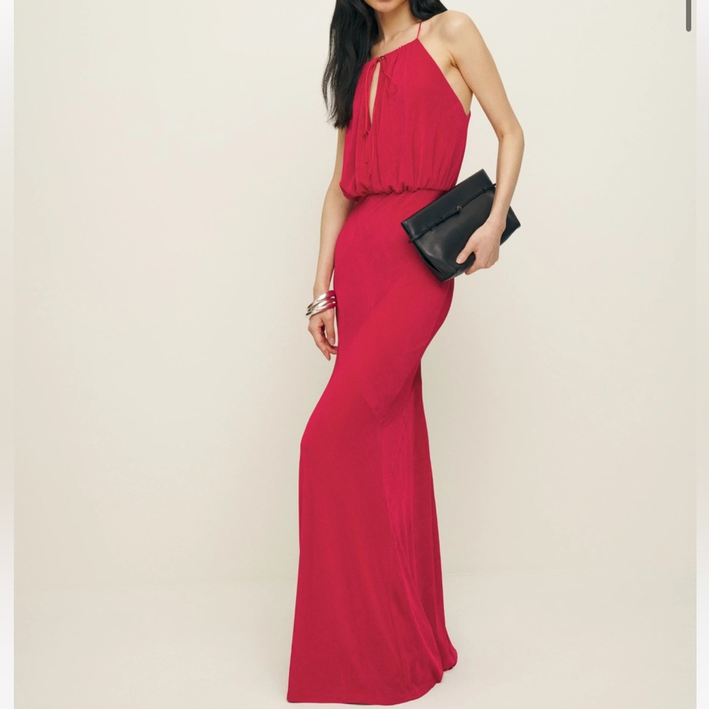 NEW NWT Reformation Lupe Knit Dress Red